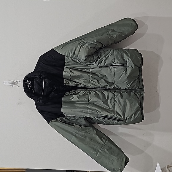 Perry Ellis Portfolio Men's Reversible Down Feather Puffer Jacket Black Size XL - Picture 2 of 12